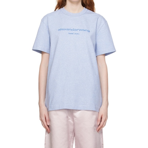 Alexander Wang Blue Glitter TShirt - Picture 6 of 8